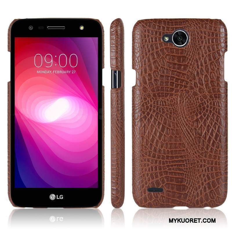 Kuori Lg X Power 2 Nahka Kukkakuvio Uusi, Kotelo Lg X Power 2 Suojaus Vaaleansininen Puhelimen Kuoret