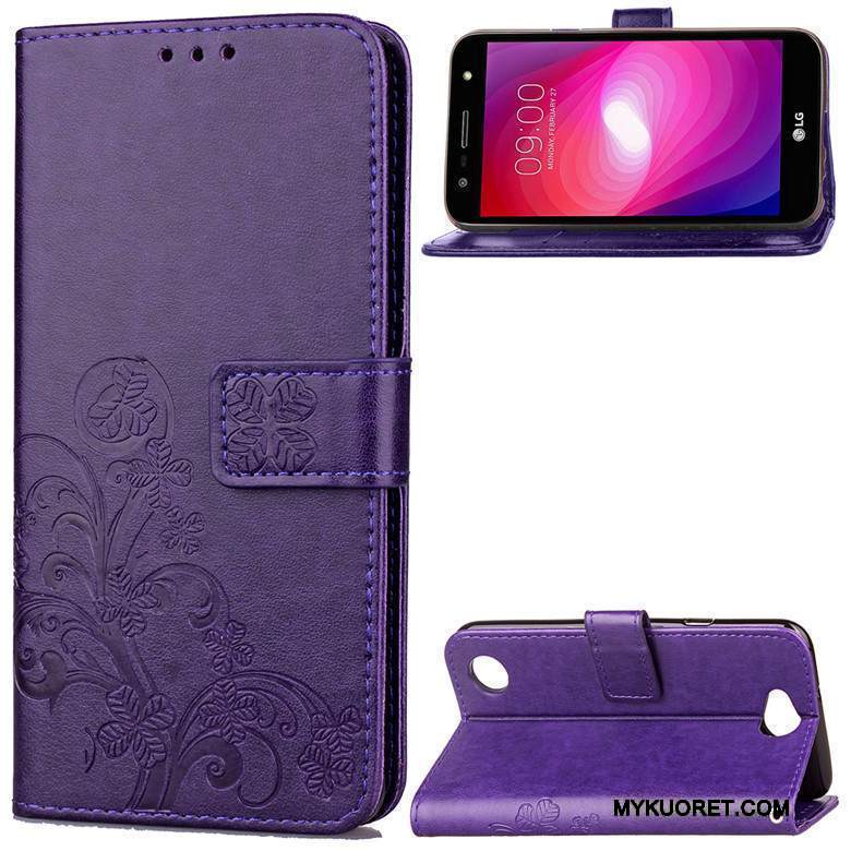 Kuori Lg X Power 2 Suojaus Puhelimen Kuoret Violetti, Kotelo Lg X Power 2 Nahka Murtumaton