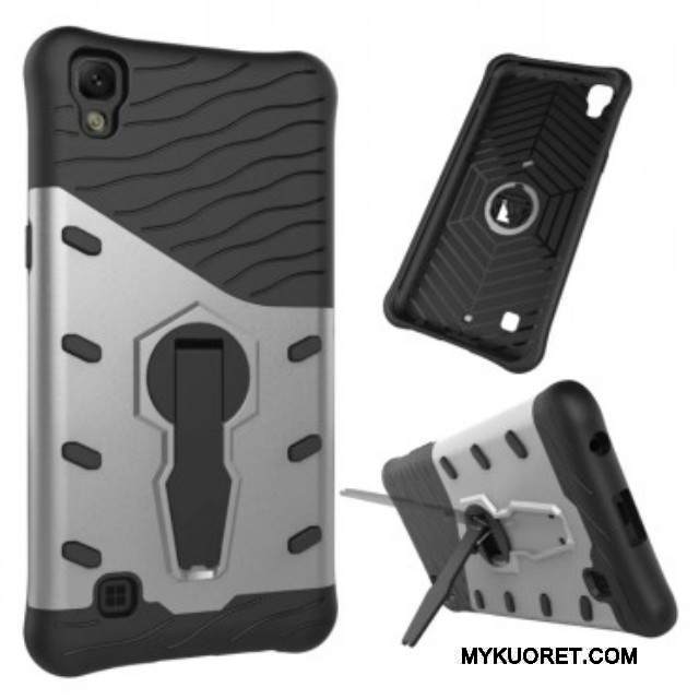 Kuori Lg X Power Tuki Puhelimen Kuoret Harmaa, Kotelo Lg X Power Suojaus Murtumaton Trendi