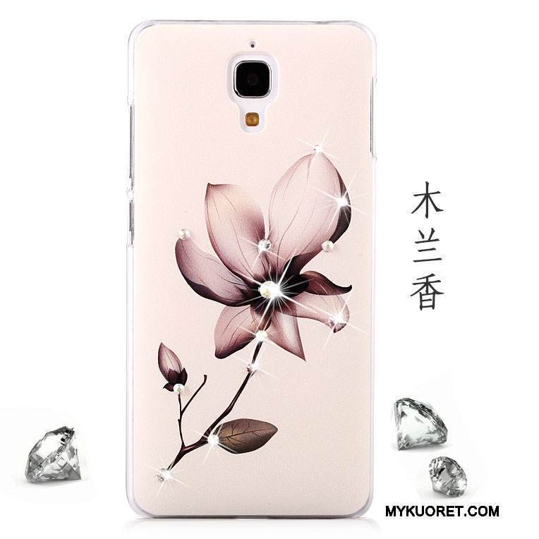 Kuori Mi 4 Maalaus Pesty Suede Trendi, Kotelo Mi 4 Suojaus Puhelimen Kuoret Punainen