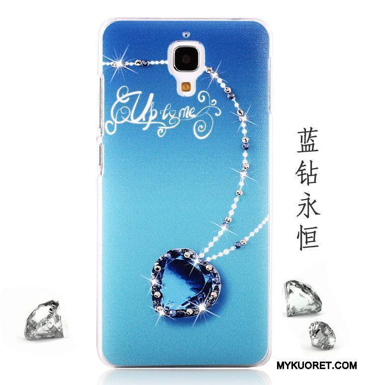 Kuori Mi 4 Maalaus Pesty Suede Trendi, Kotelo Mi 4 Suojaus Puhelimen Kuoret Punainen