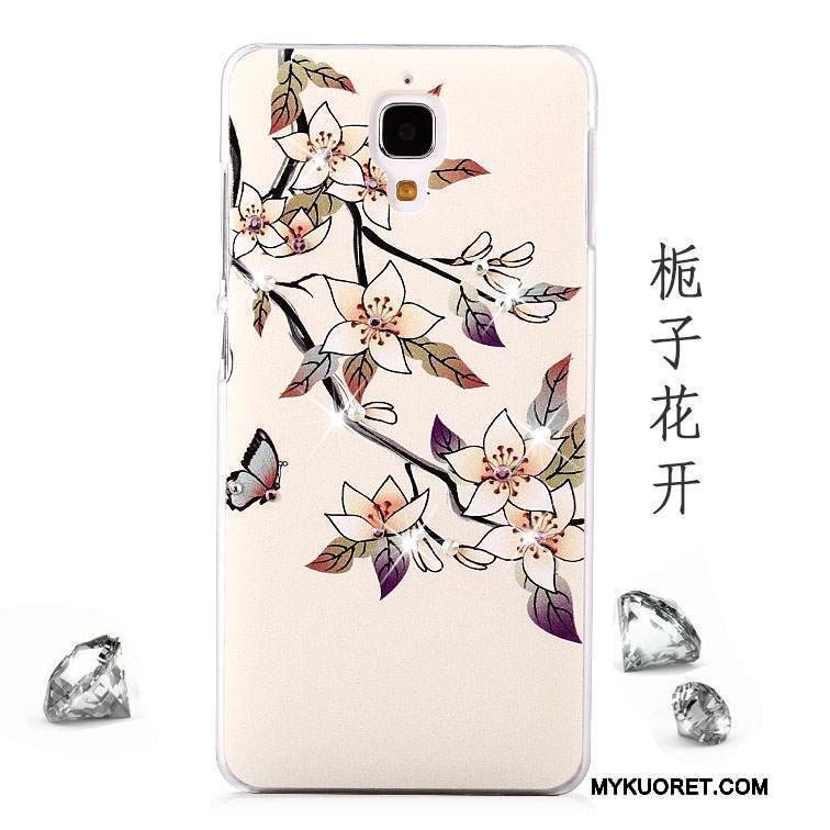 Kuori Mi 4 Maalaus Pesty Suede Trendi, Kotelo Mi 4 Suojaus Puhelimen Kuoret Punainen