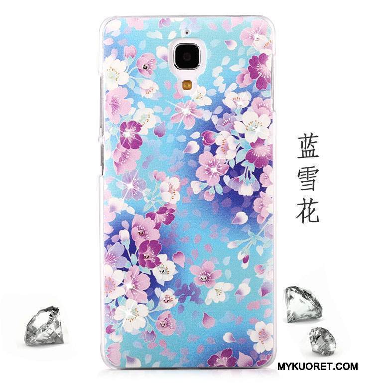 Kuori Mi 4 Maalaus Pesty Suede Trendi, Kotelo Mi 4 Suojaus Puhelimen Kuoret Punainen