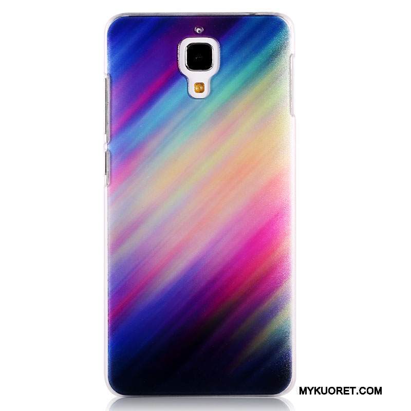 Kuori Mi 4 Maalaus Trendi Pesty Suede, Kotelo Mi 4 Monivärinen Pieni Ohut