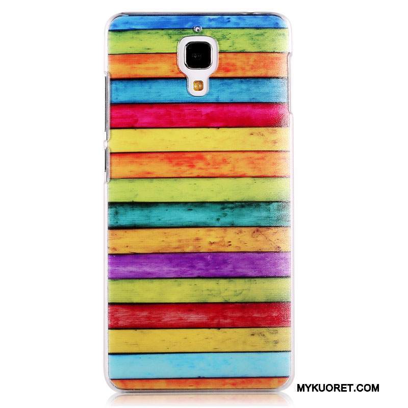 Kuori Mi 4 Maalaus Trendi Pesty Suede, Kotelo Mi 4 Monivärinen Pieni Ohut