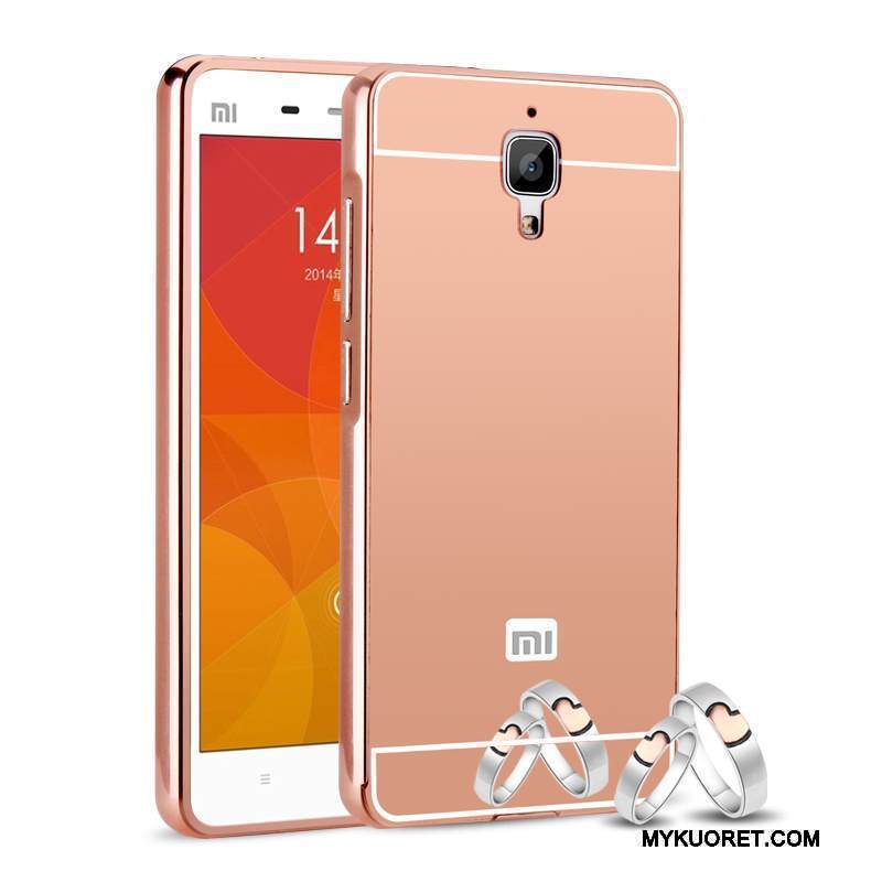 Kuori Mi 4 Metalli Peili Pieni, Kotelo Mi 4 Suojaus Puhelimen Kuoret Jauhe