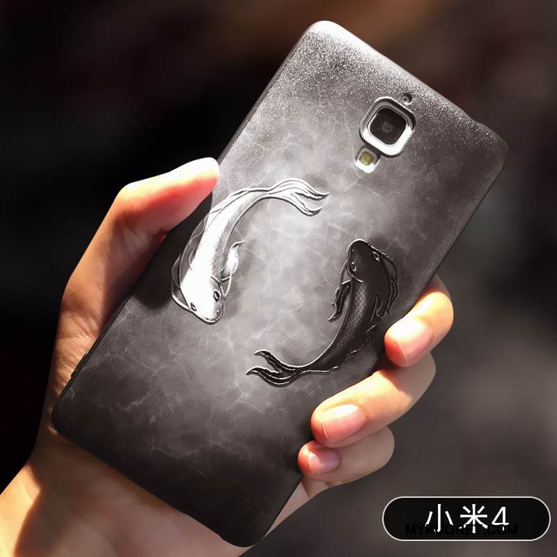 Kuori Mi 4 Pehmeä Neste Jauhe Pesty Suede, Kotelo Mi 4 Luova Ohut Pieni