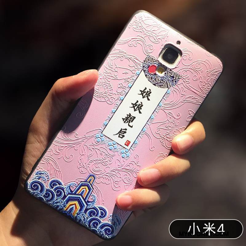 Kuori Mi 4 Pehmeä Neste Jauhe Pesty Suede, Kotelo Mi 4 Luova Ohut Pieni