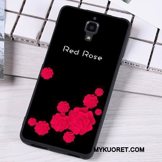 Kuori Mi 4 Pehmeä Neste Pieni Puhelimen Kuoret, Kotelo Mi 4 Laukut Musta Murtumaton