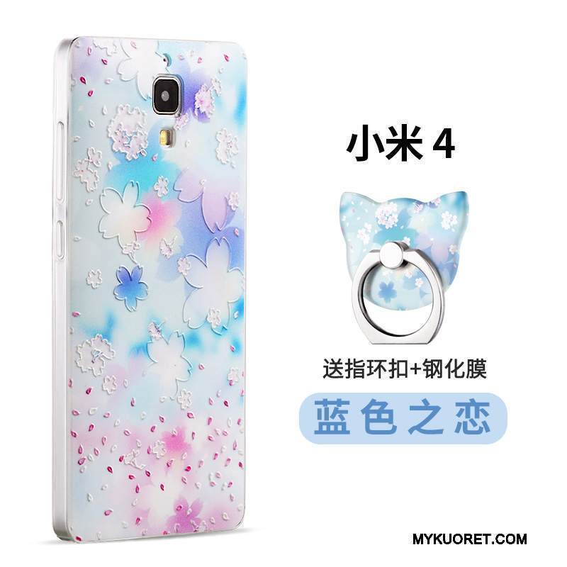 Kuori Mi 4 Pehmeä Neste Takakansi Trendi, Kotelo Mi 4 Kohokuviointi Karkaisu Pieni