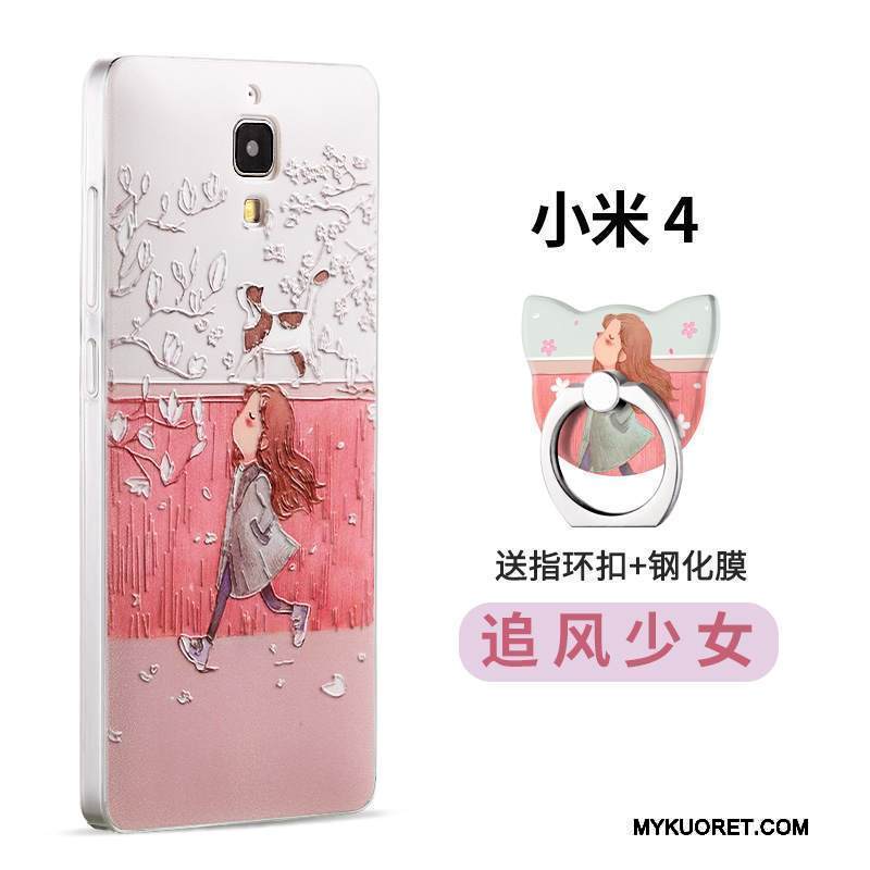 Kuori Mi 4 Pehmeä Neste Takakansi Trendi, Kotelo Mi 4 Kohokuviointi Karkaisu Pieni