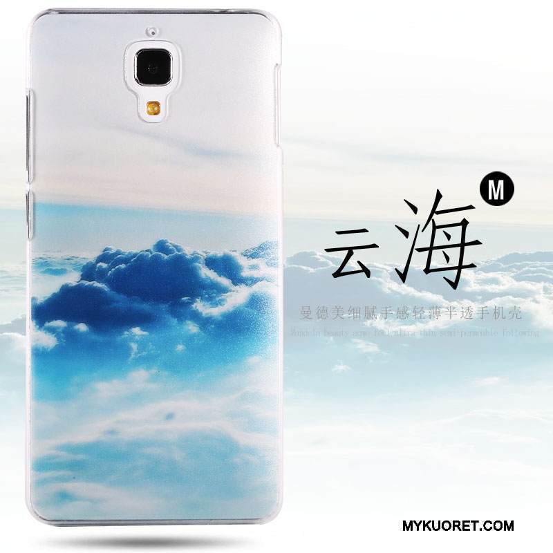 Kuori Mi 4 Sarjakuva Keltainen Murtumaton, Kotelo Mi 4 Suojaus Puhelimen Kuoret Pesty Suede