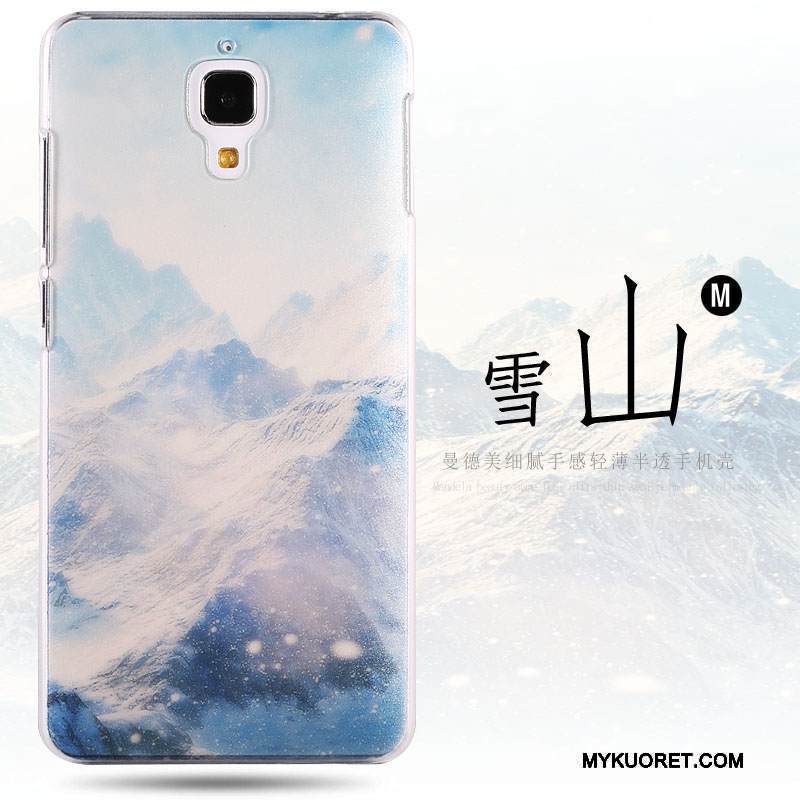 Kuori Mi 4 Sarjakuva Keltainen Murtumaton, Kotelo Mi 4 Suojaus Puhelimen Kuoret Pesty Suede