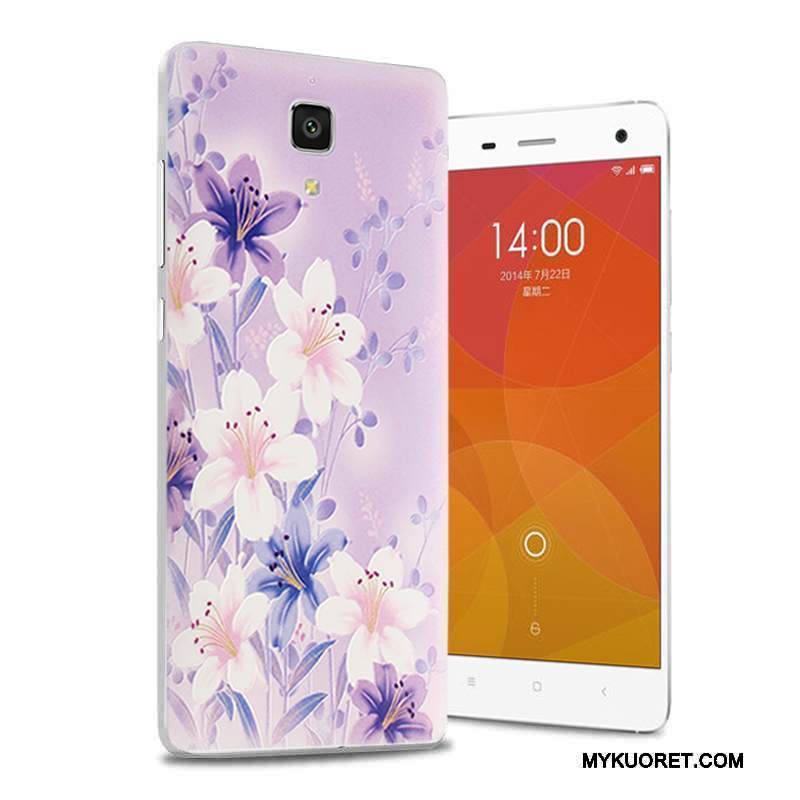 Kuori Mi 4 Sarjakuva Pieni Takakansi, Kotelo Mi 4 Kohokuviointi Puhelimen Kuoret Violetti