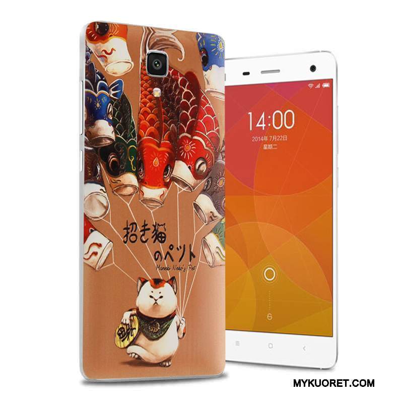 Kuori Mi 4 Sarjakuva Pieni Takakansi, Kotelo Mi 4 Kohokuviointi Puhelimen Kuoret Violetti