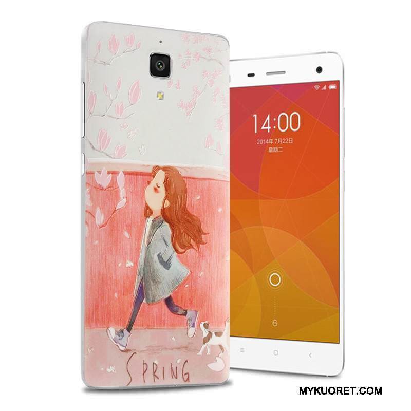 Kuori Mi 4 Sarjakuva Pieni Takakansi, Kotelo Mi 4 Kohokuviointi Puhelimen Kuoret Violetti