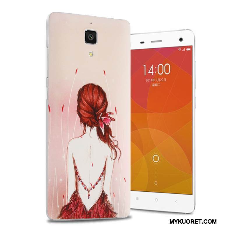 Kuori Mi 4 Sarjakuva Pieni Takakansi, Kotelo Mi 4 Kohokuviointi Puhelimen Kuoret Violetti