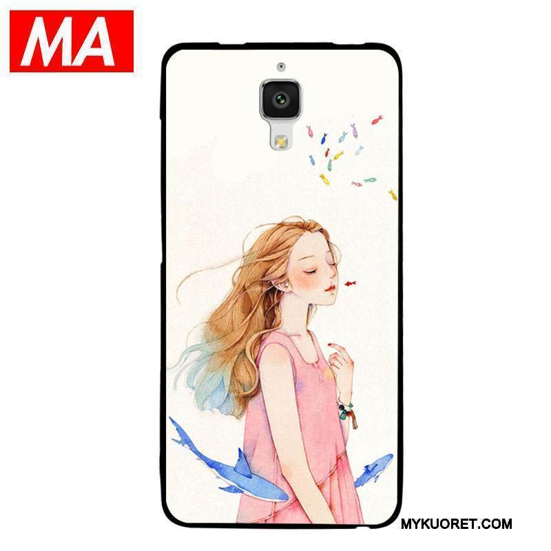 Kuori Mi 4 Silikoni Pieni Puhelimen Kuoret, Kotelo Mi 4 Tila Valkoinen Persoonallisuus