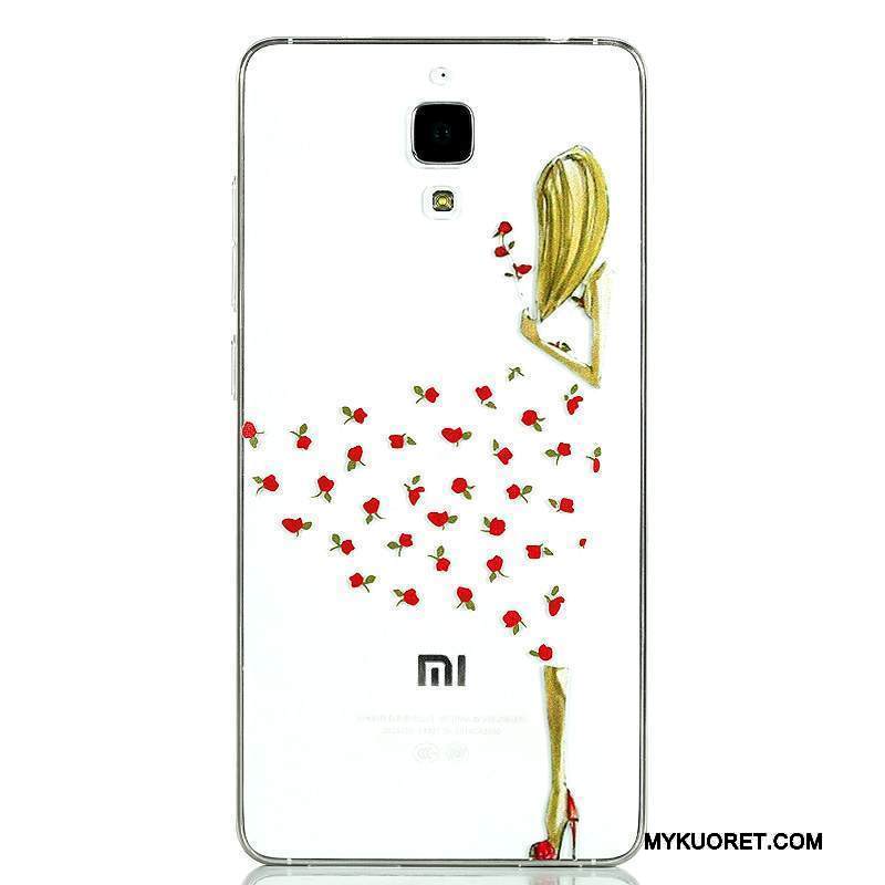 Kuori Mi 4 Silikoni Puhelimen Kuoret Läpinäkyvä, Kotelo Mi 4 Pehmeä Neste Takakansi Pieni