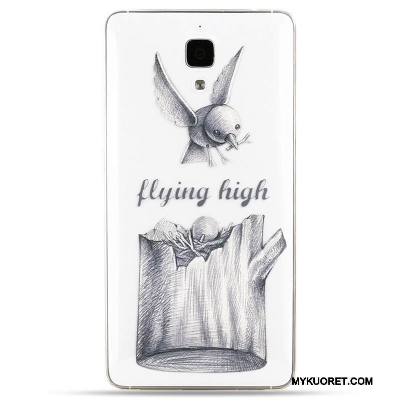 Kuori Mi 4 Silikoni Puhelimen Kuoret Läpinäkyvä, Kotelo Mi 4 Pehmeä Neste Takakansi Pieni