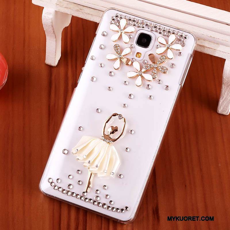 Kuori Mi 4 Strassi Läpinäkyvä Kova, Kotelo Mi 4 Suojaus Kulta Trendi