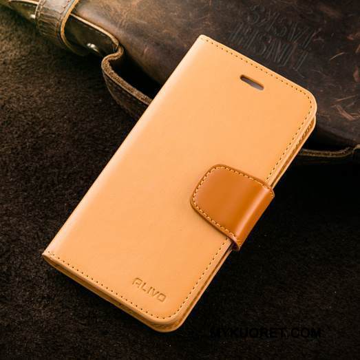 Kuori Mi 4 Suojaus Pieni Puhelimen Kuoret, Kotelo Mi 4 Nahka Keltainen