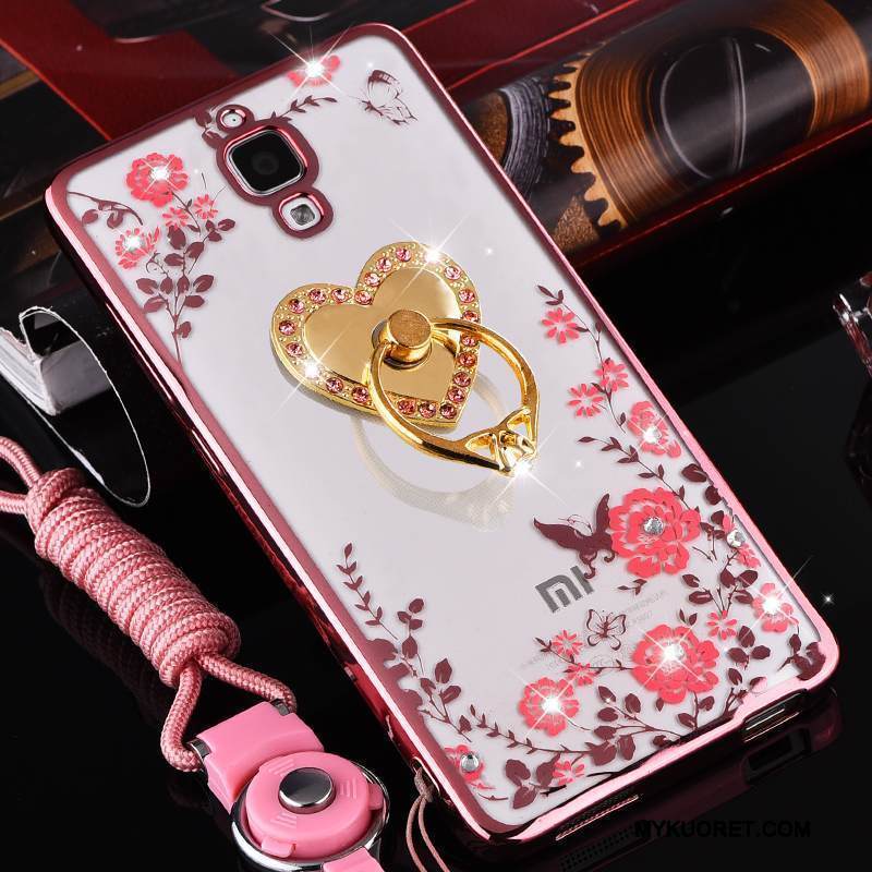 Kuori Mi 4 Suojaus Puhelimen Kuoret Jauhe, Kotelo Mi 4 Pehmeä Neste Ripustettavat Koristeet Läpinäkyvä