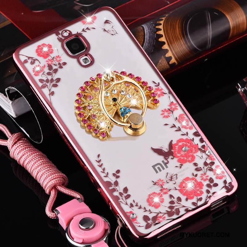 Kuori Mi 4 Suojaus Puhelimen Kuoret Jauhe, Kotelo Mi 4 Pehmeä Neste Ripustettavat Koristeet Läpinäkyvä