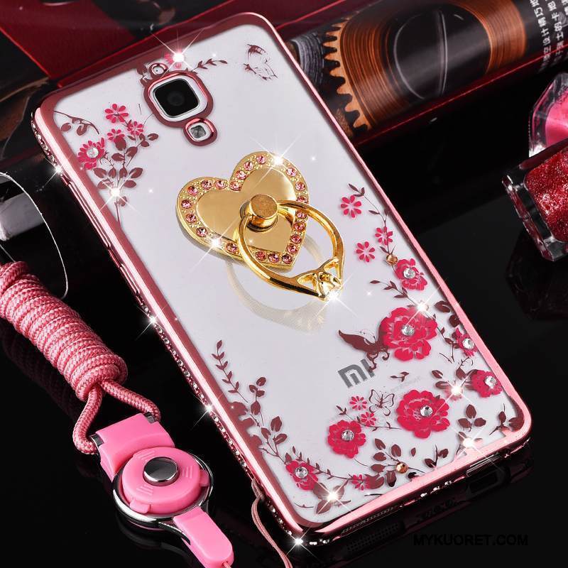 Kuori Mi 4 Suojaus Puhelimen Kuoret Jauhe, Kotelo Mi 4 Pehmeä Neste Ripustettavat Koristeet Läpinäkyvä