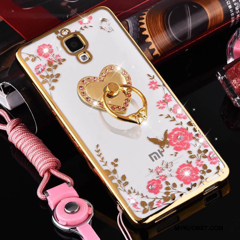 Kuori Mi 4 Suojaus Puhelimen Kuoret Jauhe, Kotelo Mi 4 Pehmeä Neste Ripustettavat Koristeet Läpinäkyvä