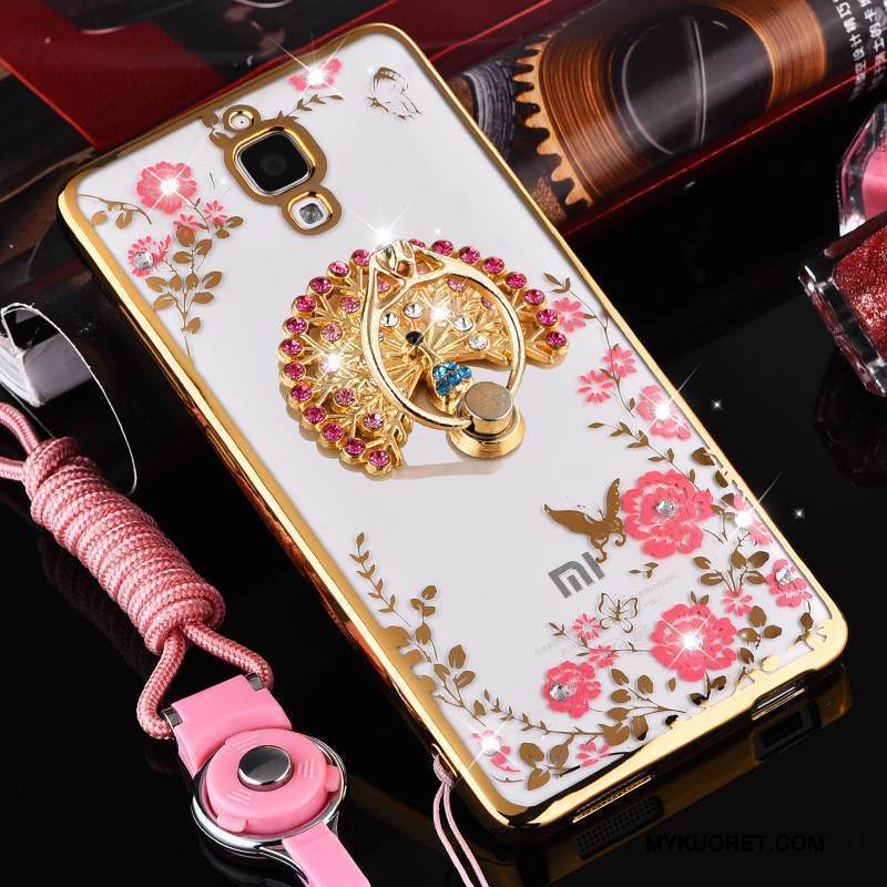 Kuori Mi 4 Suojaus Puhelimen Kuoret Jauhe, Kotelo Mi 4 Pehmeä Neste Ripustettavat Koristeet Läpinäkyvä