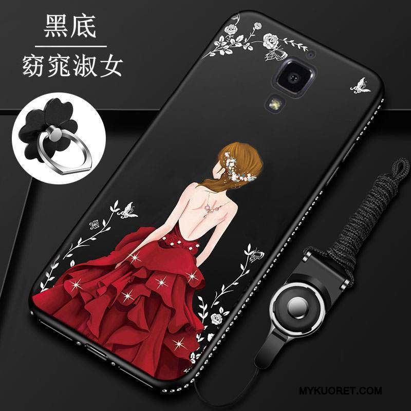 Kuori Mi 4 Suojaus Punainen Pesty Suede, Kotelo Mi 4 Laukut Murtumaton Puhelimen Kuoret