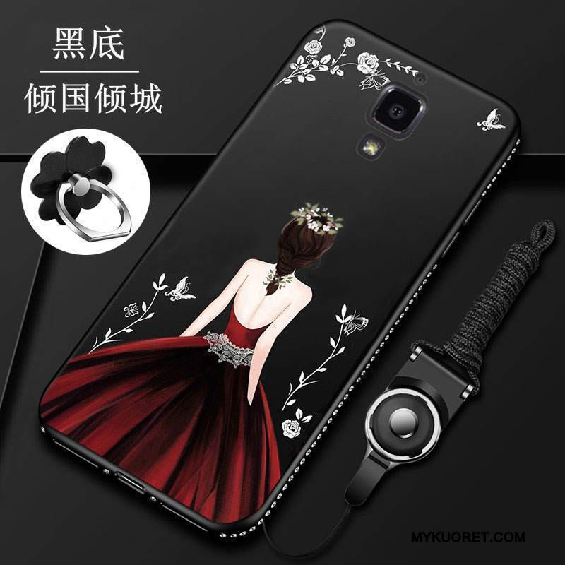 Kuori Mi 4 Suojaus Punainen Pesty Suede, Kotelo Mi 4 Laukut Murtumaton Puhelimen Kuoret