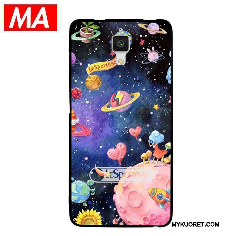 Kuori Mi 4 Tila Puhelimen Kuoret Planeetta, Kotelo Mi 4 Silikoni Abstrakti Öljyvärimaalaus