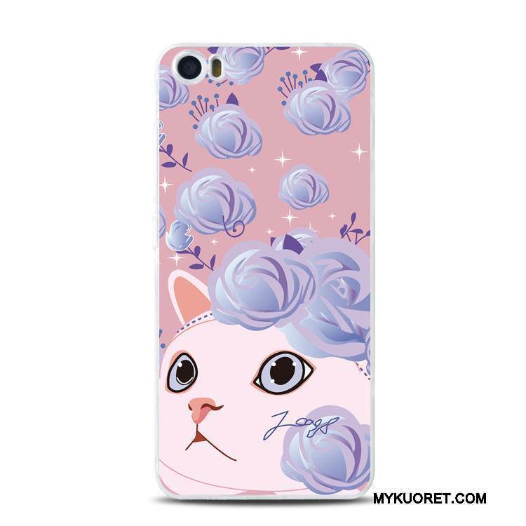 Kuori Mi 5 Kohokuviointi Pieni Puhelimen Kuoret, Kotelo Mi 5 Pehmeä Neste Kukka Kissa