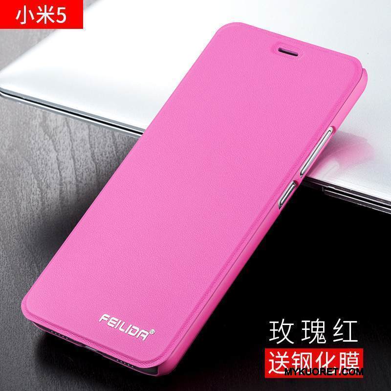 Kuori Mi 5 Kuoret Pieni Kova, Kotelo Mi 5 Nahka Puhelimen Kuoret Kulta