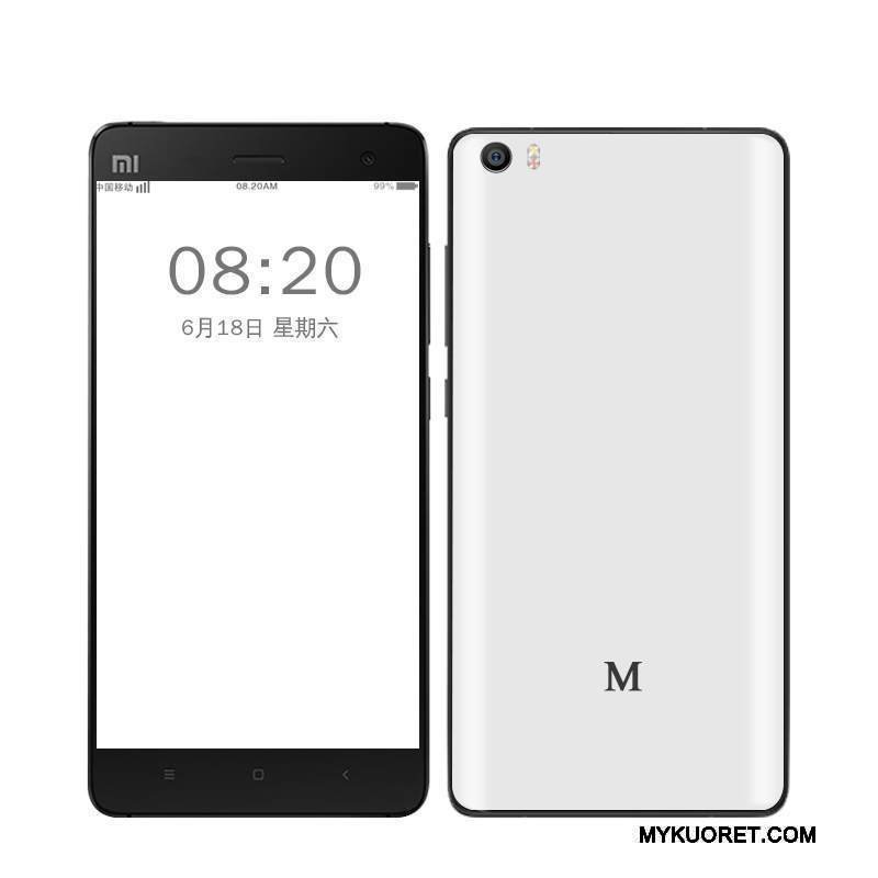 Kuori Mi 5 Maalaus Takakansi Valkoinen, Kotelo Mi 5 Kohokuviointi Pieni Puhelimen Kuoret