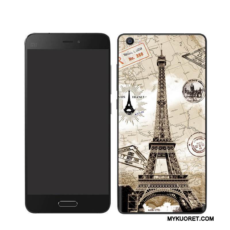 Kuori Mi 5 Maalaus Takakansi Valkoinen, Kotelo Mi 5 Kohokuviointi Pieni Puhelimen Kuoret