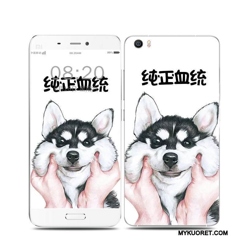 Kuori Mi 5 Maalaus Takakansi Valkoinen, Kotelo Mi 5 Kohokuviointi Pieni Puhelimen Kuoret