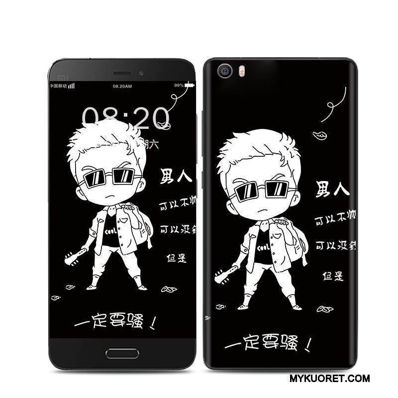 Kuori Mi 5 Maalaus Takakansi Valkoinen, Kotelo Mi 5 Kohokuviointi Pieni Puhelimen Kuoret