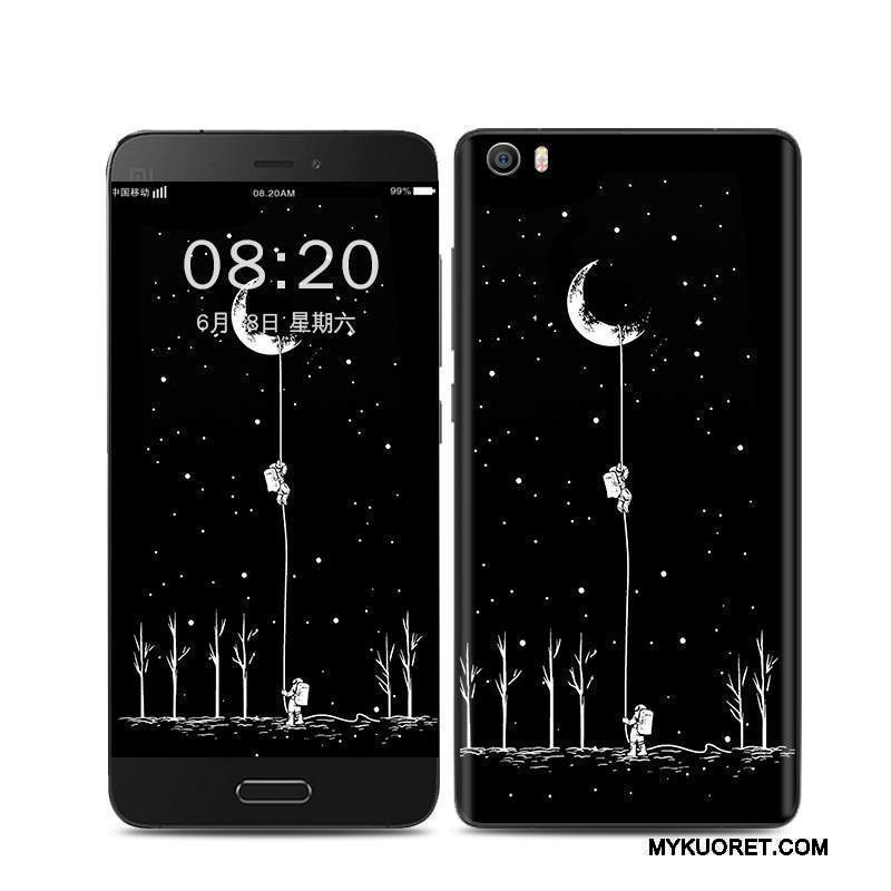 Kuori Mi 5 Maalaus Takakansi Valkoinen, Kotelo Mi 5 Kohokuviointi Pieni Puhelimen Kuoret