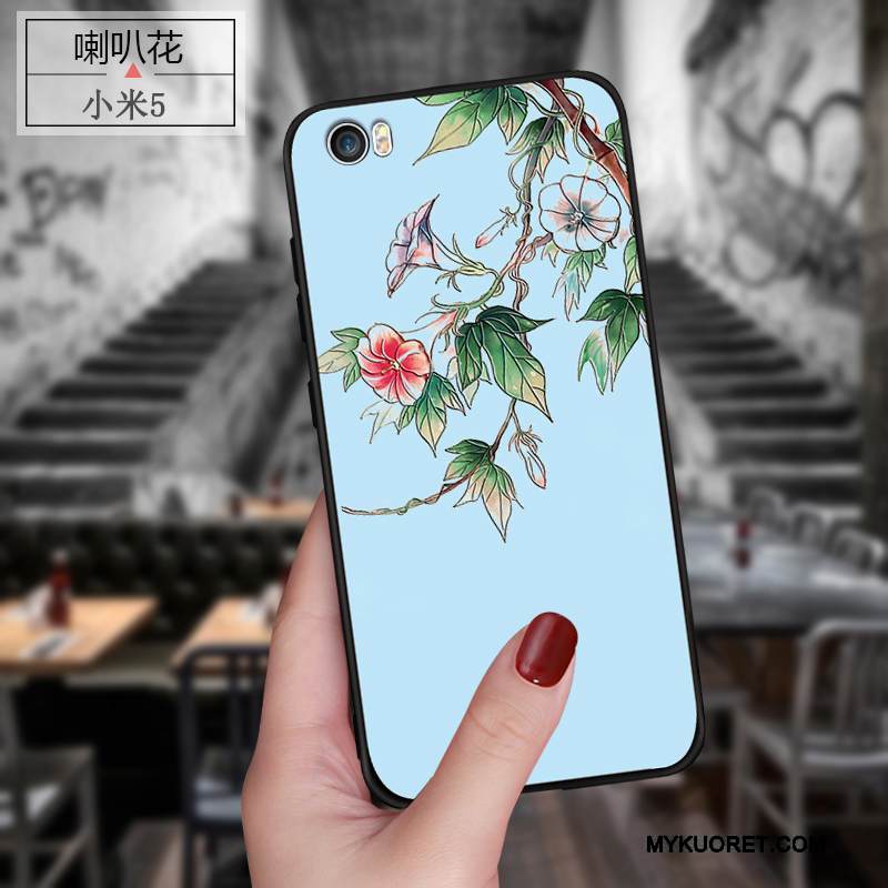 Kuori Mi 5 Monivärinen Pesty Suede Trendi, Kotelo Mi 5 Suojaus Pieni Murtumaton