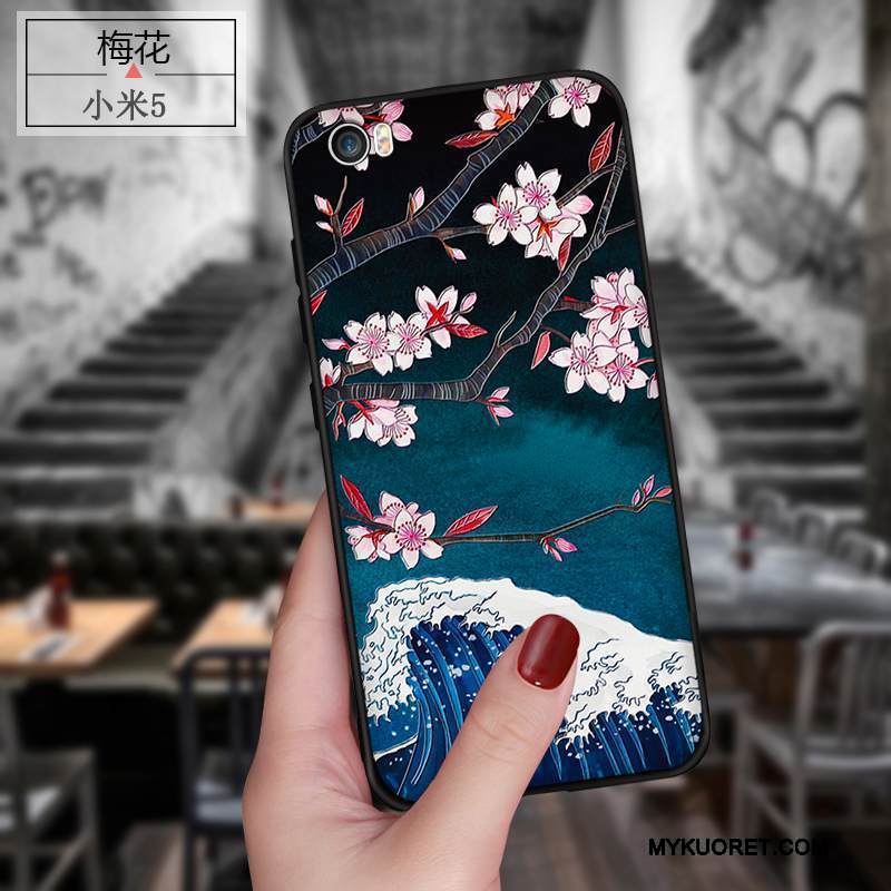 Kuori Mi 5 Monivärinen Pesty Suede Trendi, Kotelo Mi 5 Suojaus Pieni Murtumaton