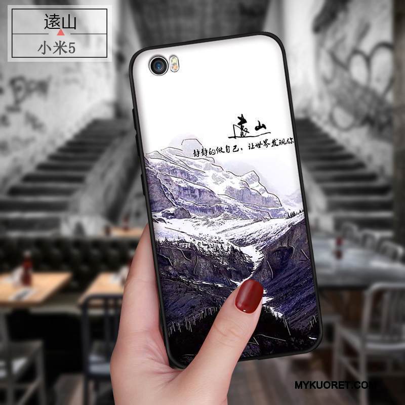 Kuori Mi 5 Monivärinen Pesty Suede Trendi, Kotelo Mi 5 Suojaus Pieni Murtumaton