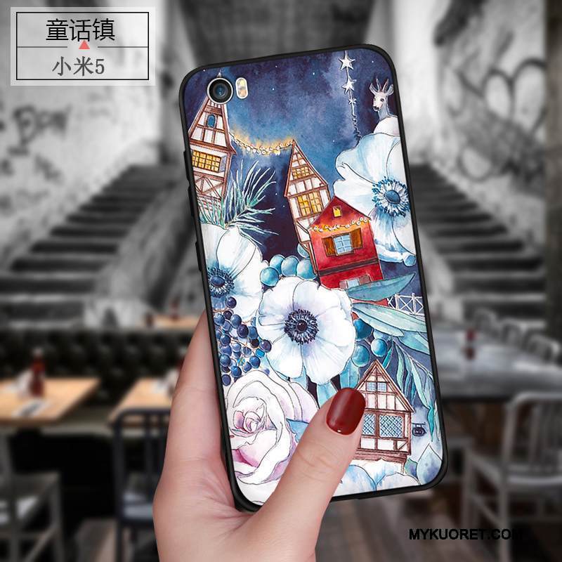 Kuori Mi 5 Monivärinen Pesty Suede Trendi, Kotelo Mi 5 Suojaus Pieni Murtumaton