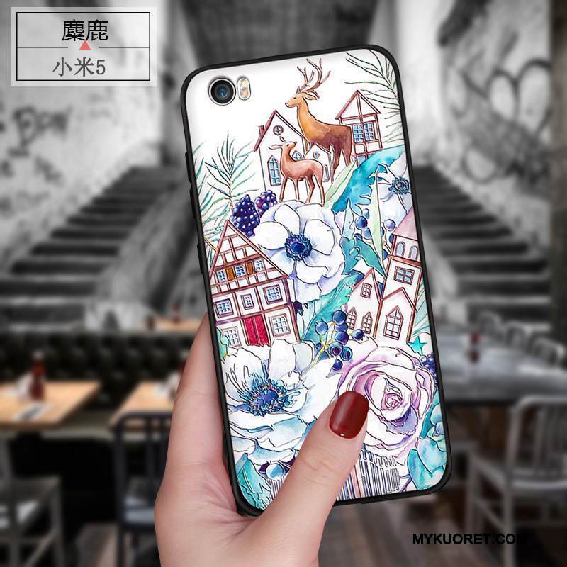 Kuori Mi 5 Monivärinen Pesty Suede Trendi, Kotelo Mi 5 Suojaus Pieni Murtumaton