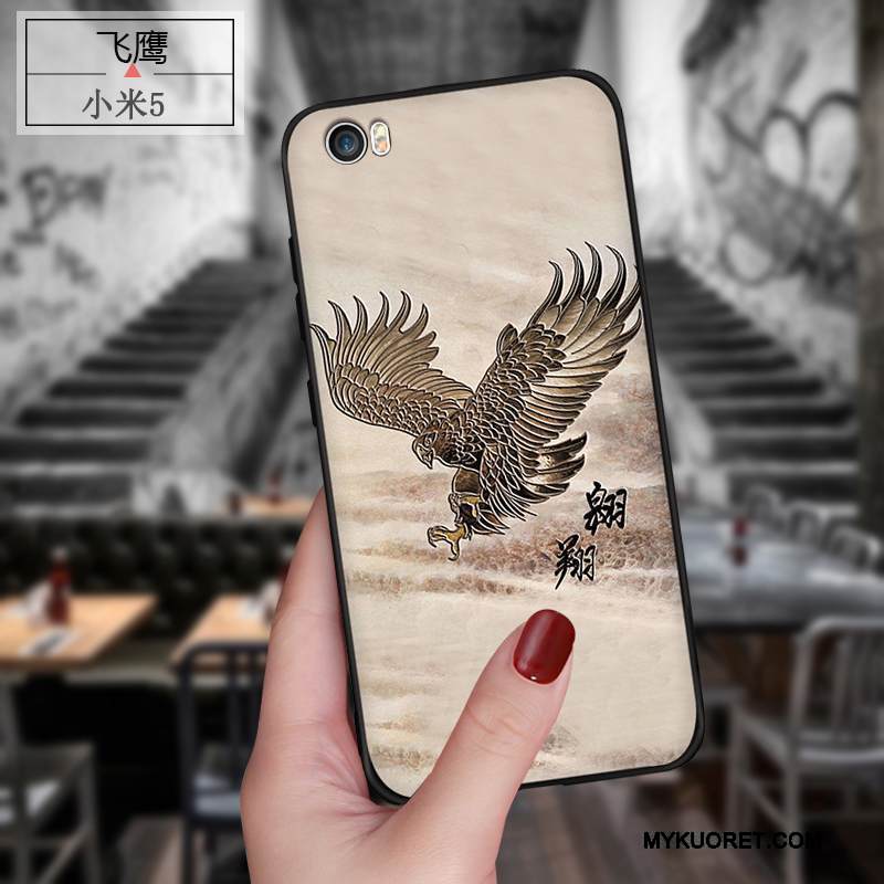 Kuori Mi 5 Monivärinen Pesty Suede Trendi, Kotelo Mi 5 Suojaus Pieni Murtumaton