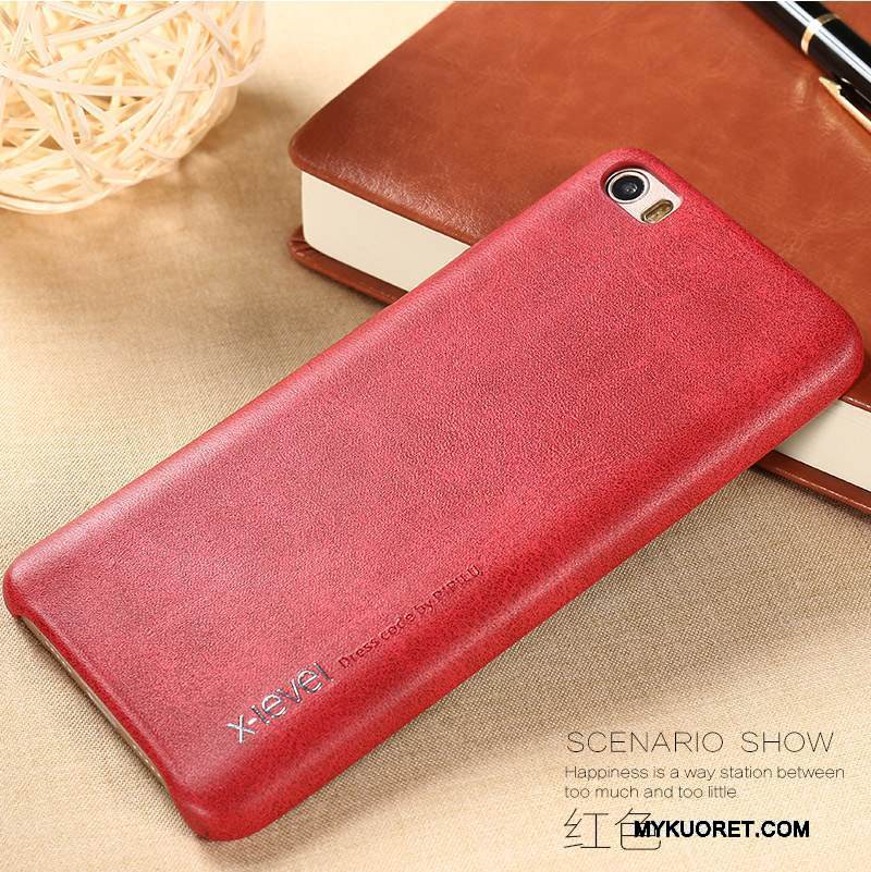 Kuori Mi 5 Nahka Ultra Murtumaton, Kotelo Mi 5 Suojaus Pieni Musta