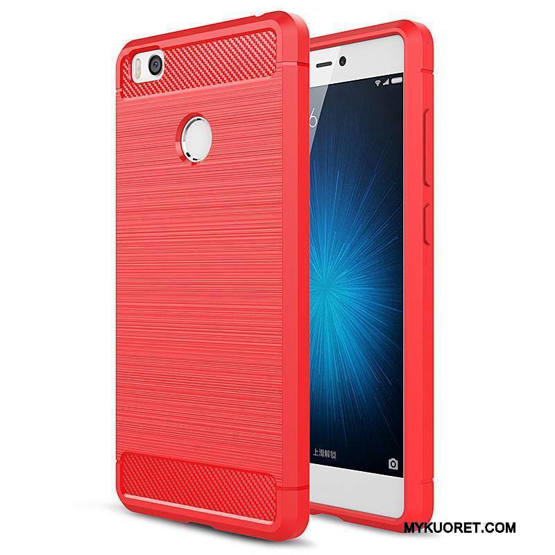 Kuori Mi 5 Pehmeä Neste Kuitu Punainen, Kotelo Mi 5 Silikoni Puhelimen Kuoret Pieni