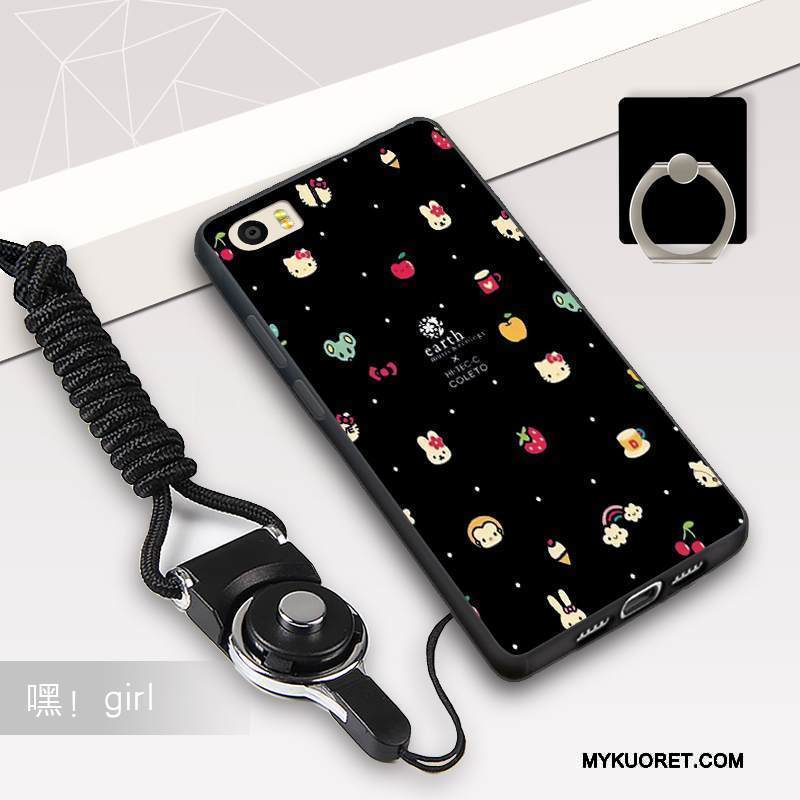 Kuori Mi 5 Pehmeä Neste Musta Ripustettavat Koristeet, Kotelo Mi 5 Silikoni Trendi Valkoinen